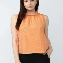 Van Heusen Orange Printed Top-image-90