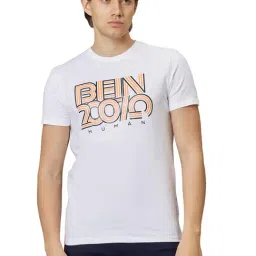 Being Human White Regular Fit Printed T-Shirt-image-36