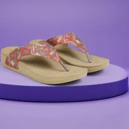 Walkway Women's Beige Thongs-image-42