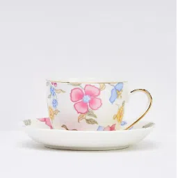 Golden Queens Pink & Yellow Bone China Monochrome Series Cup & Saucer Set image 5