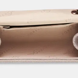 Forever Glam by Pantaloons Rose Gold Embellished Clutch image 5