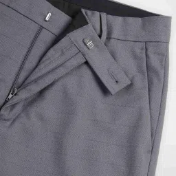 Arrow Grey Slim Fit Checks Trousers image 5