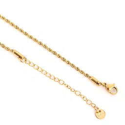 Carlton London Women Gold-Plated Teardrop Shaped Pendant with Chain image 2