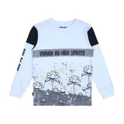 Gini & Jony Kids White Cotton Printed T-Shirt-picture-43