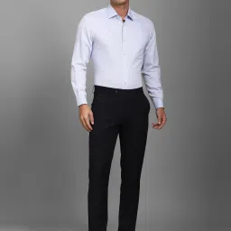 Louis Philippe Navy Slim Fit Trousers image 5
