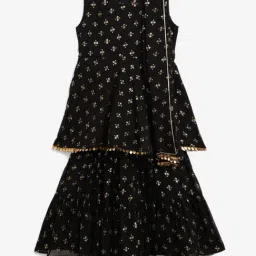 Ahalyaa Kids Black Embroidered Kurta Set-image-16