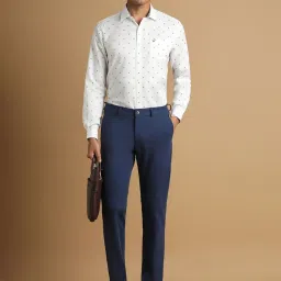 Allen Solly White Cotton Slim Fit Printed Shirt image 5