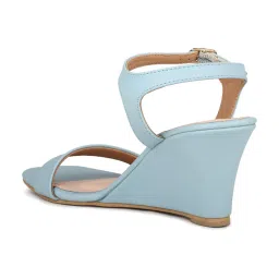Inc.5 Women's Blue Ankle Strap Wedges image 5