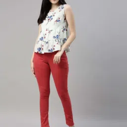 Go Colors! Young Red Mid Rise Jeggings image 5