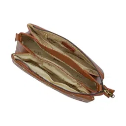 LAVIE Signature Tan Quilted Sling Handbag image 5