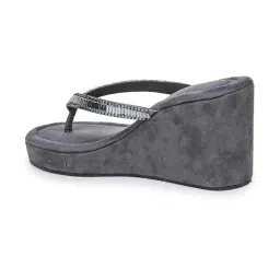 Shezone Women's Grey Thong Wedges image 5