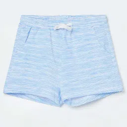 Fame Forever by Lifestyle Kids Navy Cotton Striped Shorts-picture-33