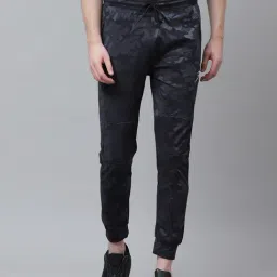 FUAARK Blue Slim Fit Camouflage Sports Joggers-image-5