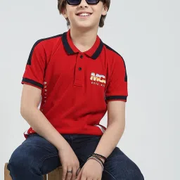 Monte Carlo Boys Red Cotton Printed T-Shirt image 5