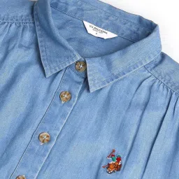 U.S. Polo Assn. Light Blue Cotton Printed Shirt image 5