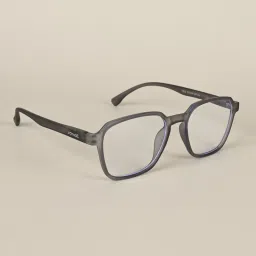Voyage Grey Square Eyeglasses for Men & Women (53) image 5