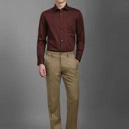 Louis Philippe Brown Cotton Regular Fit Printed Shirt image 5