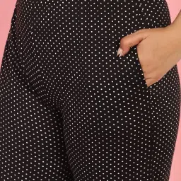 Gracit Black Cotton Printed Top With Pyjamas image 5