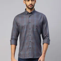 Don Vino Grey Slim Fit Check Shirt-picture-31