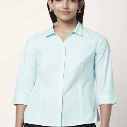 Annabelle by Pantaloons Green Cotton Solid Shirt-picture-41