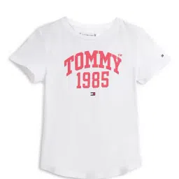 Tommy Hilfiger Kids White Printed Regular Fit T-Shirt-picture-24