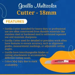 Gorilla Snap Off Cutter Ergonomic Handle 18 mm Plastic, G-4C-18MM image 3