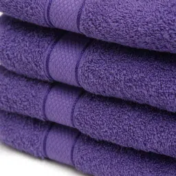 Creeva Violet 525 GSM Cotton Hand Towel Set of 4 image 4