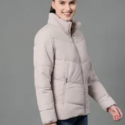Mode by Red Tape Beige Regular Fit Puffer Jacket image 4