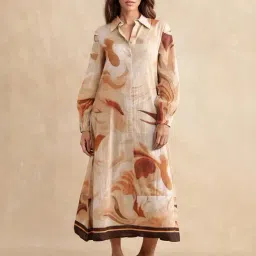 RAREISM Multi Cotton Blend Printed Long Sleeves Dress-picture-25