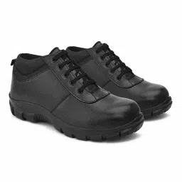 Enrich Field Steel Toe Safety Shoes Pure Leather Anti-Skid Size UK 10 Black Model 24BK-picture-13