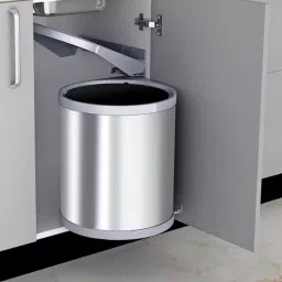 Olive Dust Bin 10 L Stainless Steel Round Silver 270x305 mm, 113010820001-image-57