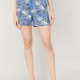 Ginger by Lifestyle Blue Printed Shorts-picture-20