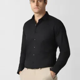 Van Heusen Black Cotton Slim Fit Shirt image 4