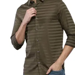 Calvin Klein Jeans Multicolored Cotton Slim Fit Striped Shirt-image-68