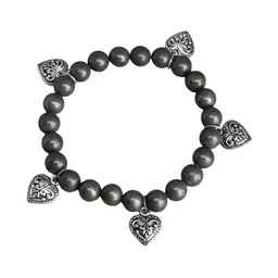 Gems Guru Unisex Grey Melange Metal Crystals Bracelet-picture-18