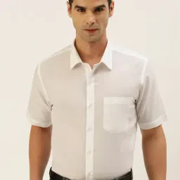 Ramraj White Cotton Regular Fit Shirt-image-6