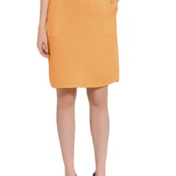 PATRORNA Peach Above Knee Skirt-picture-18