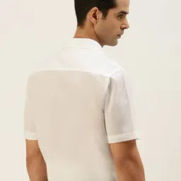 Ramraj White Cotton Regular Fit Shirt image 2