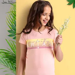 arias by lara dutta Arias Cotton Stretch T-Shirt with Print - Peach-picture-28