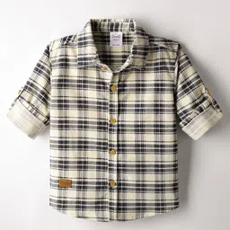Simply Premium Cotton Knit Full Sleeves Checks Shirt - Olive Green-image-61