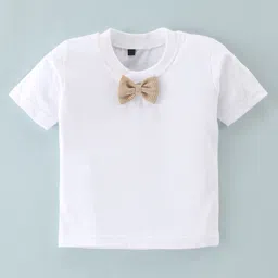 Robo Fry Knit to Woven Full Sleeves Party Suits with Cap Solid Colour-Fawn image 2