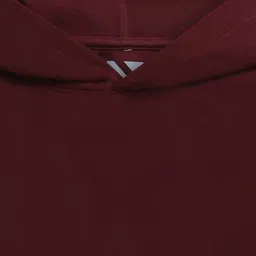 NUSYL Full Sleeves Lets Go Play Text With Football & Volleyball Printed Hooded Sweatshirt - Maroon image 4