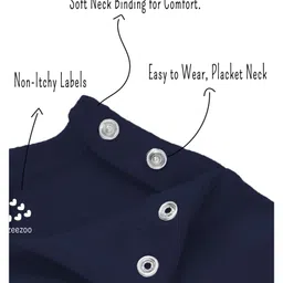 Zeezeezoo 100% Cotton Half Sleeves Masis Munchkin Text Printed Onesie - Navy Blue image 4