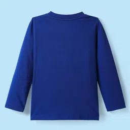 Babyhug Cotton Knit Full Sleeves Striped Night Suits with Text Print Pack of 2 - Navy Blue & White image 3