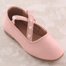 Cute Walk by Babyhug Slip On Ballerinas with Pear Detailing -Light Pink image 4