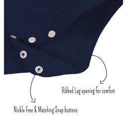 Zeezeezoo 100% Cotton Half Sleeves Masis Munchkin Text Printed Onesie - Navy Blue image 5