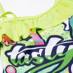 The Mom Store Sleeveless Graffiti Printed Swimsuit - Multi Colour image 5