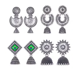 Sangria Alloy Silver-Plated Earrings-picture-14