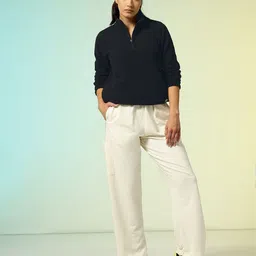 HRX by Hrithik Roshan Mock Collar Half Zipper Outdoor Sweatshirt image 5