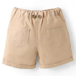 ToffyHouse Poplin Woven Half Sleeves Stationary Printed Shirt & Shorts Set with Bow & Suspender - Beige image 5